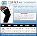 Copper Compression New Colored Knee Sleeve - Guaranteed Best Copper + Zinc Knee Brace for Men + Women. Wear to Support Stiff + Sore Muscles + Joints. Tendonitis (Small White)