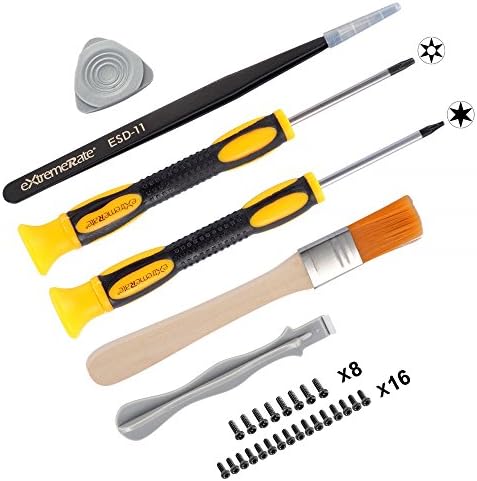 T6 T8H Screwdriver Set Opening Tools with Spare Screws Tweezers Prying Tool and Cleaning Brush for Xbox 360, Xbox One, Xbox One Elite, Xbox One X and Xbox One S Controller