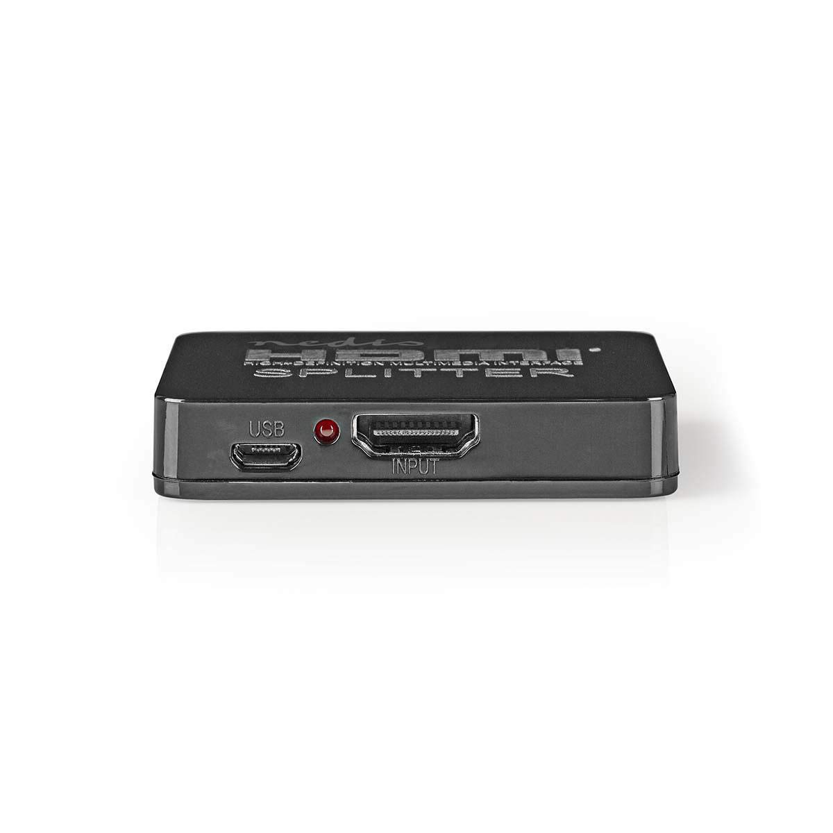 Nedis HDMI™ Splitter 1 In 2 Out, 4K@30Hz, USB Powered, Supports 3D, Deep Colour & Dolby Audio, for TV, Monitor or Projector