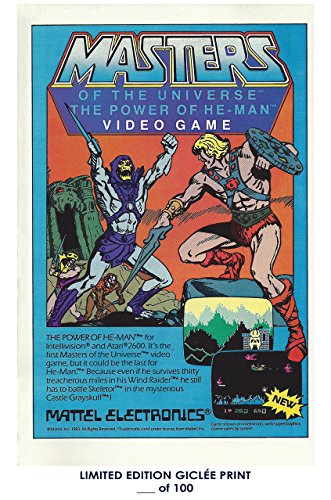 RARE POSTER the power of he-man MASTERS OF THE UNIVERSE mattel video game giclee #'d/100!! 12x18