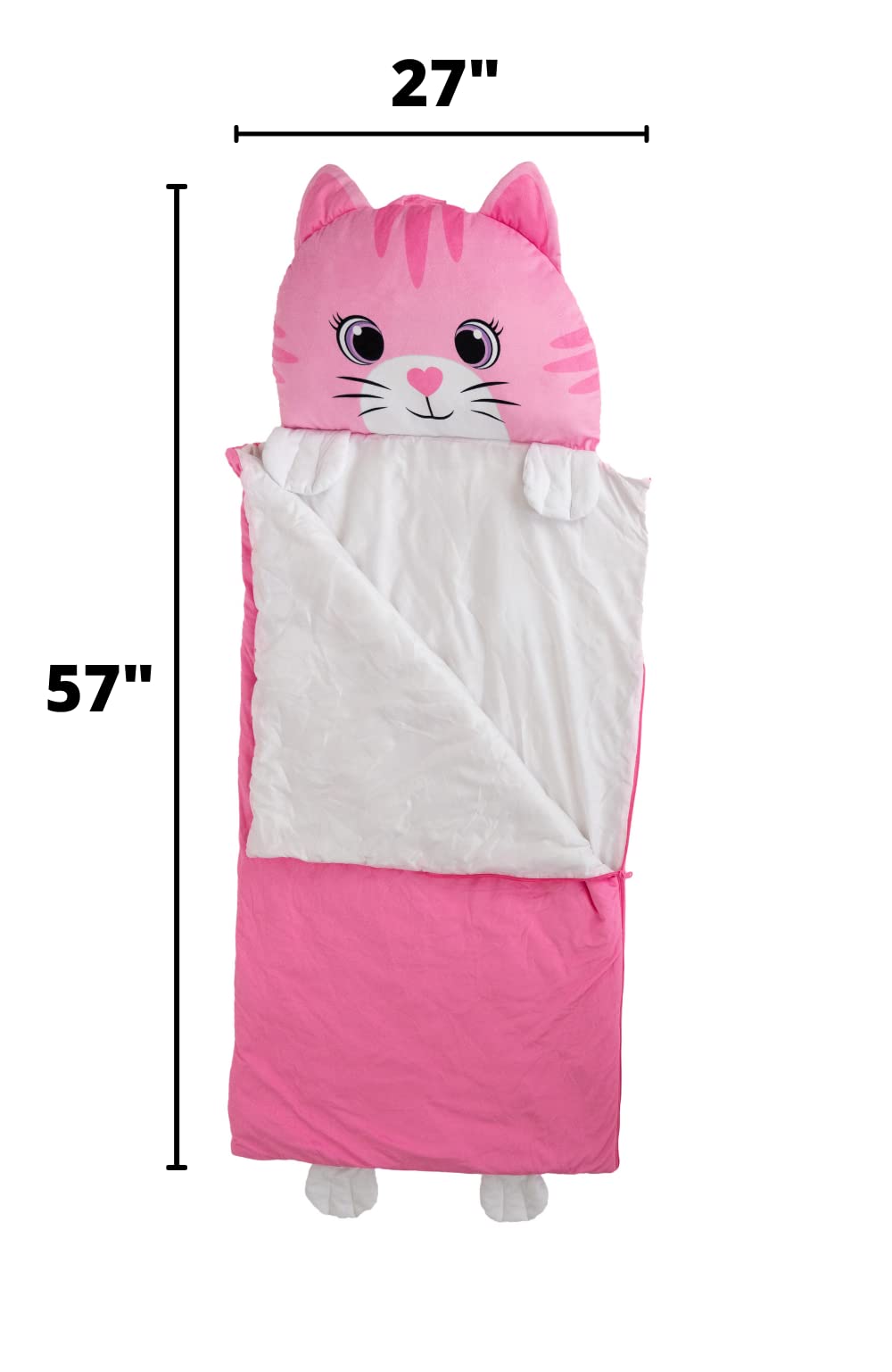 Kid's Nap Buddies Character Preschool Nap Mat, Toddler Sleeping Bag with Pillow for Daycare, Ages 3+