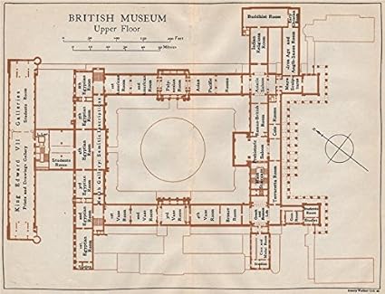 Amazon Com British Museum Upper Floor Vintage Map Plan London