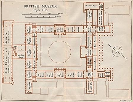 Amazon Com British Museum Upper Floor Vintage Map Plan London