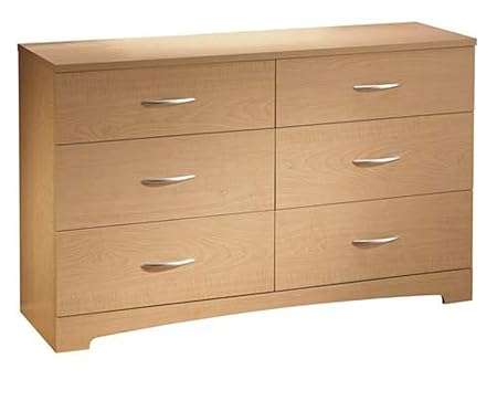 Afydecor Dresser with Six Wooden Drawers - Brown