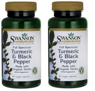 Swanson Premium Full Spectrum Turmeric & Black Pepper -- 2 Bottles each of 60 Veg Capsules Swanson Premium Full Spectrum Turmeric & Black Pepper -- 2 Bottles each of 60 Veg Capsules