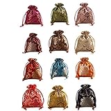 2500 Silk Brocade Sachet Candy Drawer Pouch Jewelry Travel Drawstring Coin Purse Bag H6.3