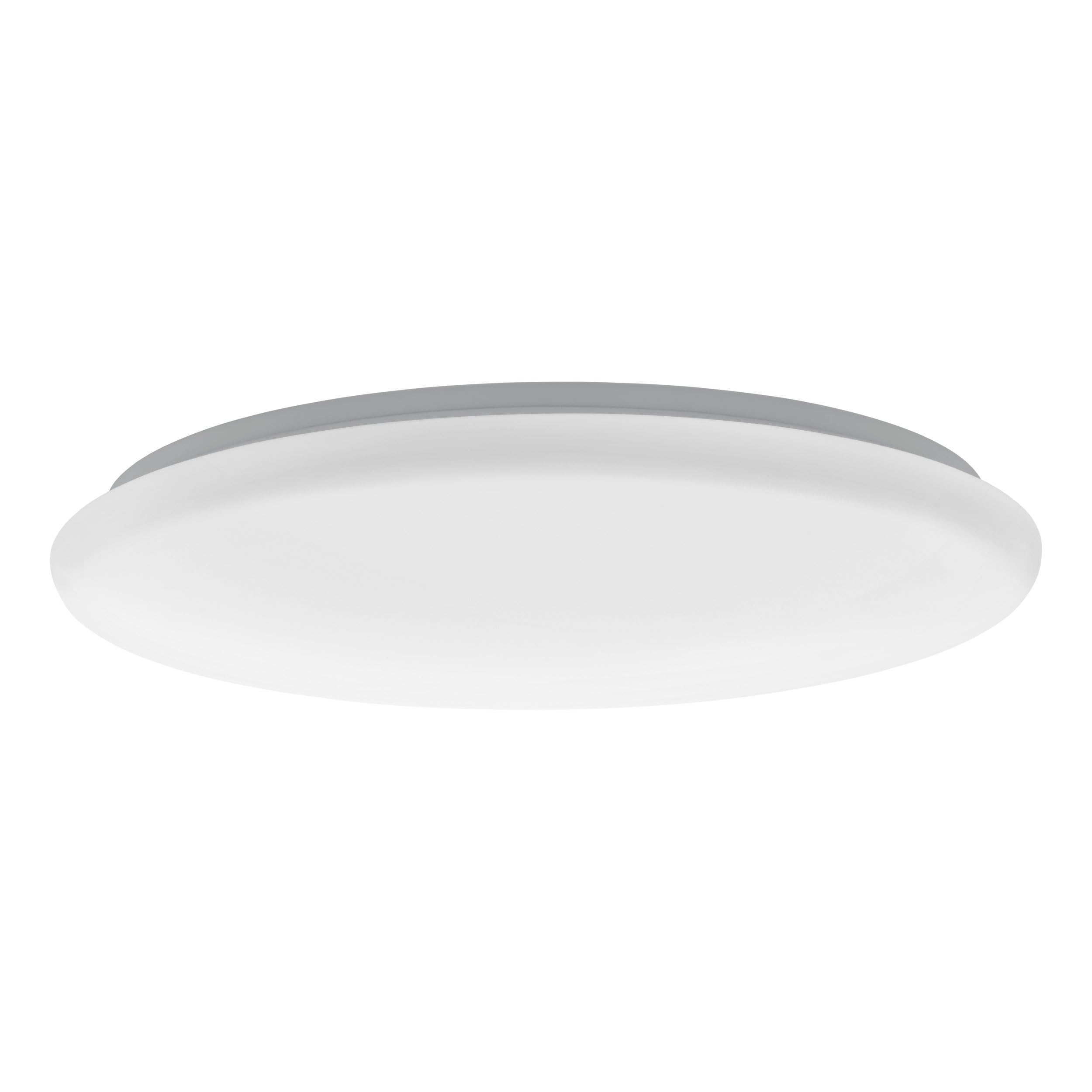 EGLO Giron LED Ceiling Light, 1 Bulb Ceiling Light, Material: Steel, Plastic, Colour: White, Diameter: 57 cm, dimmable, White Tones can be Adjusted via Remote Control.