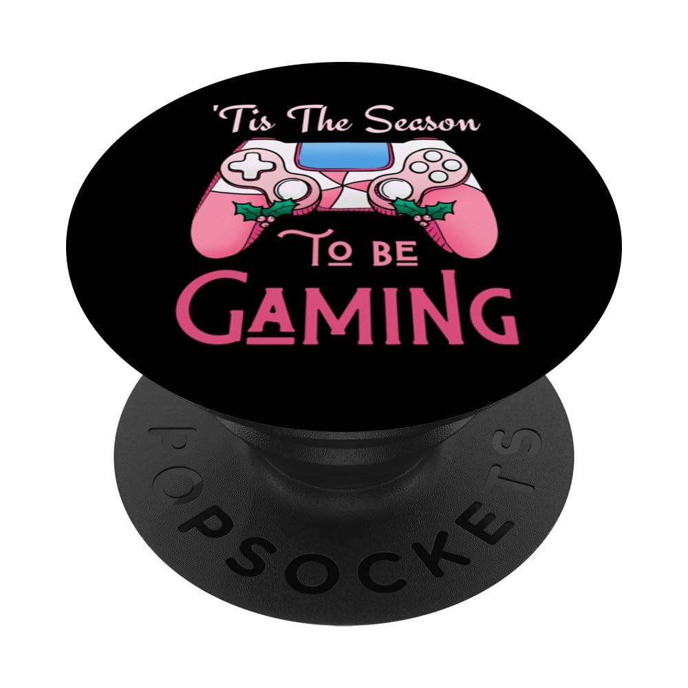 Tis The Season To Be Gaming Gamer Ugly Christmas Funny Game PopSockets Swappable PopGrip