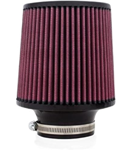 AEM 21-2258DK DryFlow Air Filter – Universal Clamp-On Oval Tapered Filter, 5" Flange