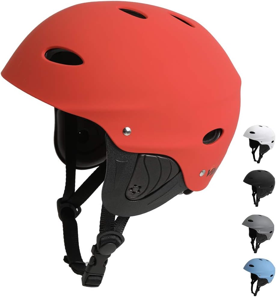Vihir Unisex Adults BMX Helmet with Ear Muffs for Wakeboarding