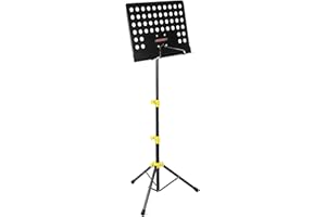 5 Core Sheet Music Stand -Dual Use Professional Portable Music Stand, Metal Desktop Tripod Music Book Stand & Orchestral Sheet Stand, Folding Adjustable Sturdy Heavy Duty for Performance & Band