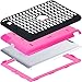 iPad Case,iPad 2/3/4 Case,BENTOBEN Silicone Plastic 3 in 1 Hybrid Shockproof & Drop Resistance Anti-slip cover for iPad Case iPad 2/3/4 Case(Chevron+Rose Red)