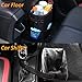 Car Trash Can with Lid, Car Trash Bag Hanging for Headrest with Strap- 100% Leak-proof Vinyl Inside Lining, Great Portable Container and Garbage Can for Vehicle -Black