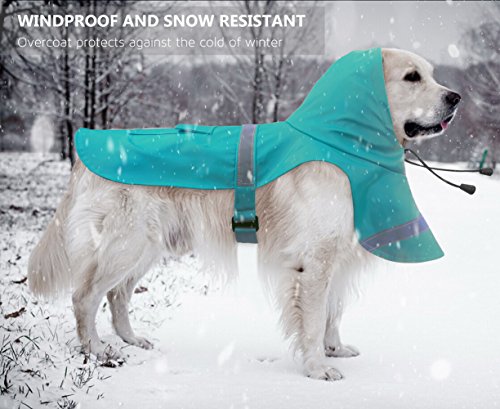 PETBABA Dog Raincoat, Reflective Safe at Night Walk, Waterproof Poncho with Hood Suitable Rainy Day, Rain Coat Jacket Slicker in Winter Cold Snow Weather - XS in Yellow - Thumbnail 6