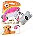 Durable 16ft Retractable Dog Leash +BONUS: Waste Bags Holder - Great for Small and Medium Dogs up to 44 pounds, Rubberized Soft Touch Handle, Pink.