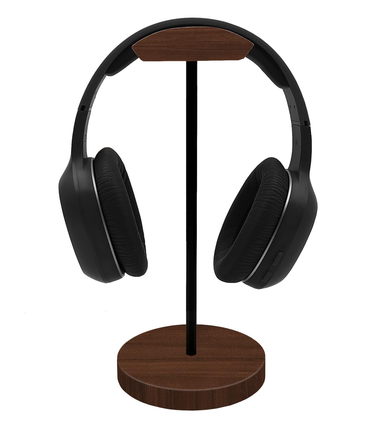 Photo 1 of Bliocefo Headphone Holder Stand for Desk, Wood and Metal Headset Hanger Mount Hook Gaming Holder Desktop Earphone Artful Functional Craftsmanship Stand for All Headsets with Solid Wooden Base