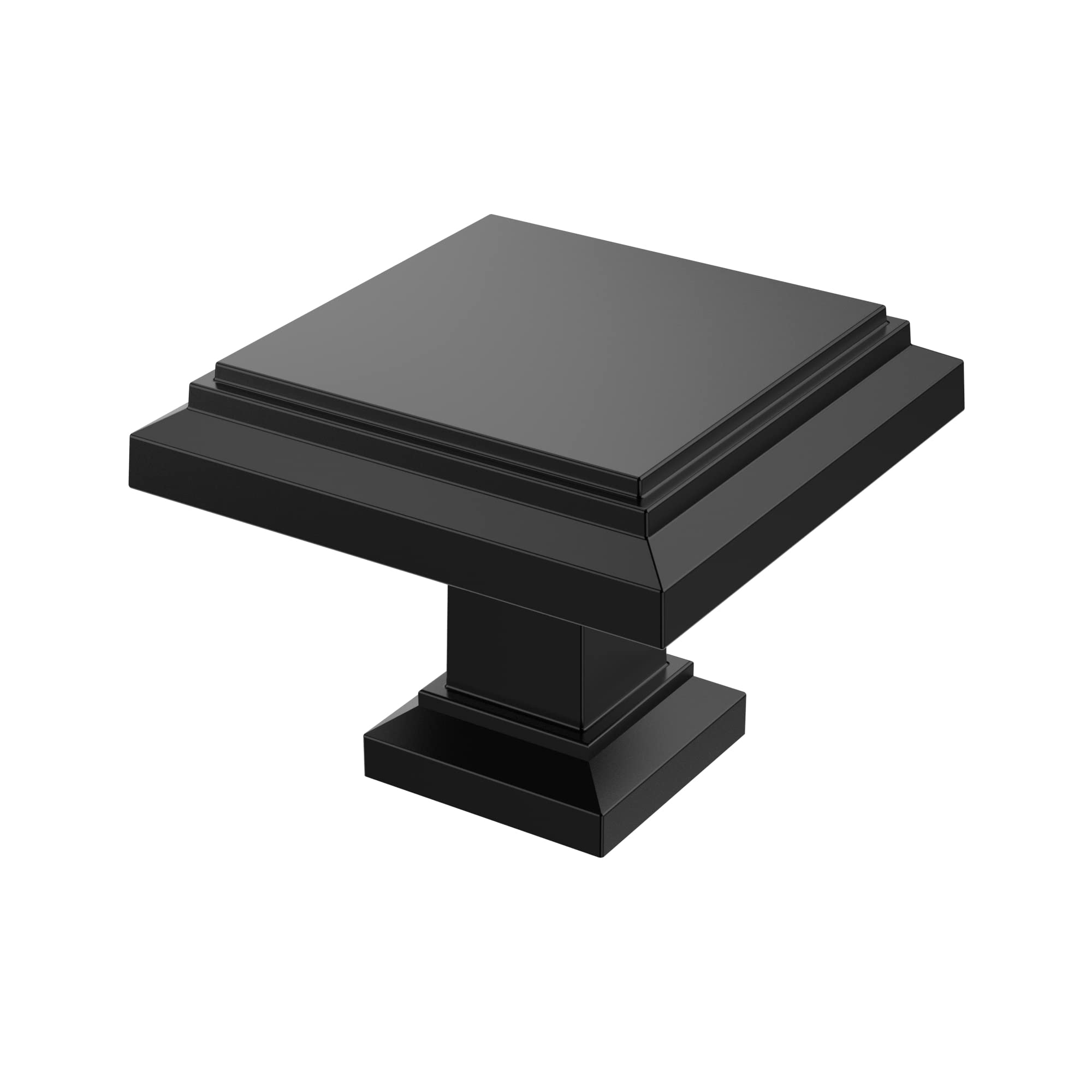 Photo 1 of Alzassbg 10 Pack Matt Black Cabinet Knobs, 1.3 Inch(32mm) Square Kitchen Cabinet Hardware Knobs for Cabinets and Drawer AL6071MB