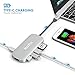 HooToo USB C Hub, 6-in-1 USB C Adapter with 4K USB C to HDMI, 3 USB 3.0 Ports, SD Card Reader, PD Charging Port for MacBook/Pro/Air (2018)，ChromeBook，and More - Silver