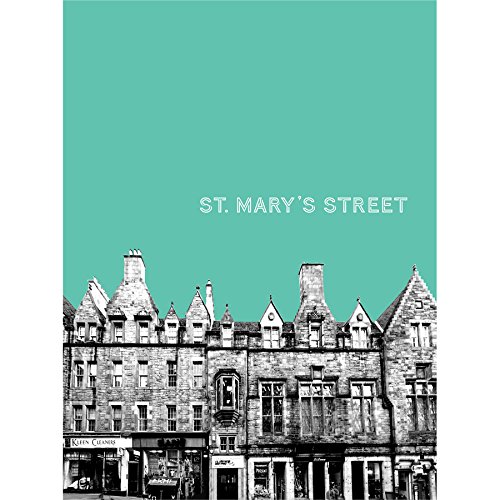 Wee Blue Coo St Mary Street Edinburgh Scotland Landmark Teal Canvas Art Print