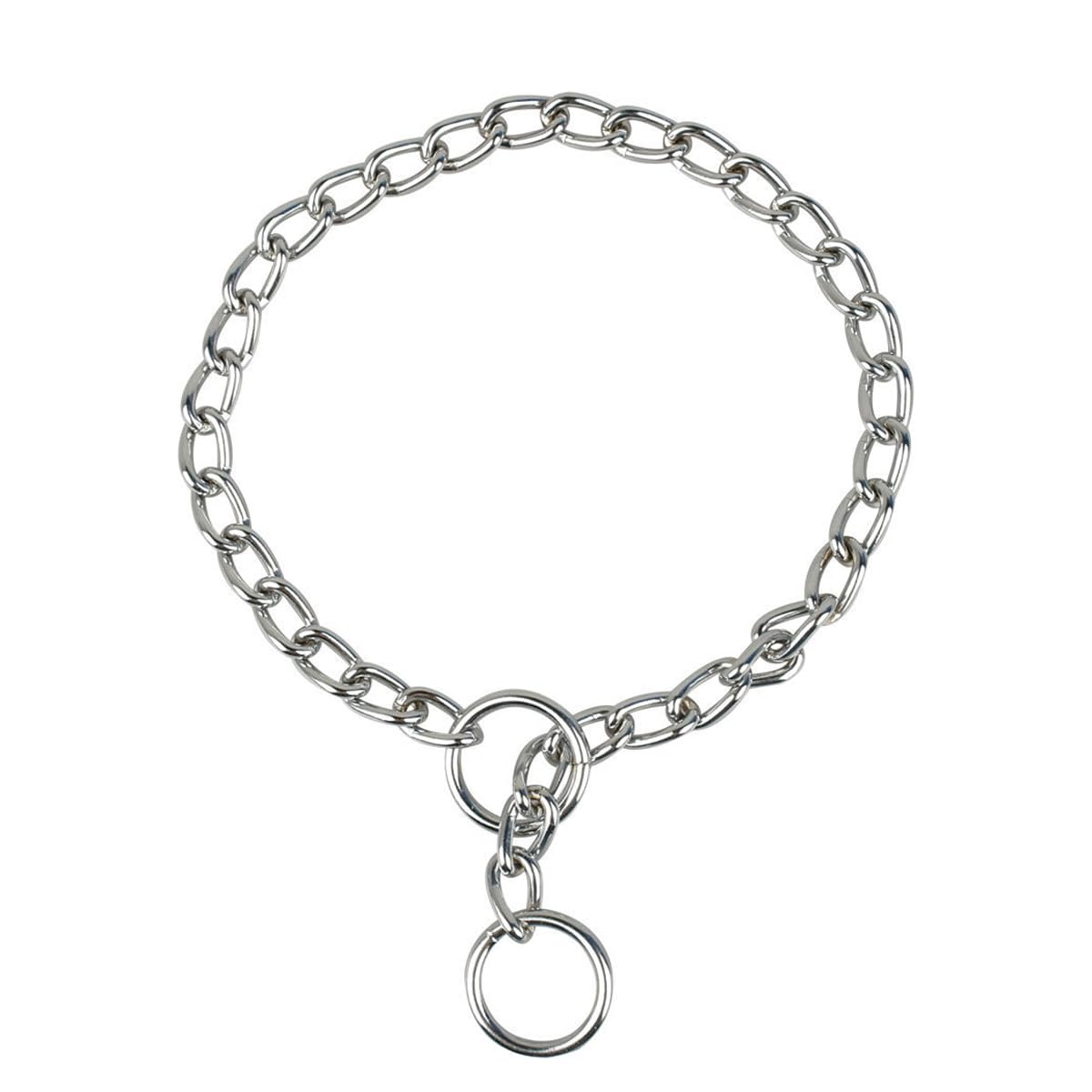 Luckious Stainless Steel Dog Choke Chain Collar - Metal Dog Collar & Chain for Medium & Large Dogs (3mm*55cm)