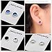 ShiningLove 1 Pair Unisex Fashion Diamante Magnetic Stud Earrings Non-Piercing Clip on Fake Ear Plugs Pearl