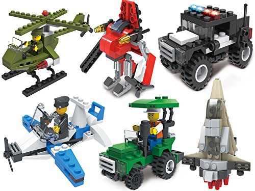 Gimpo City Series Creative Building Blocks Bricks Toys Kits Set (307 Pieces Pack of 6) (Compatible LEGO)