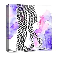Canvas Wall Art Romantic Couple Canvas Prints Home Artwork Decoration for Living Room,Bedroom - 12x12 inches
