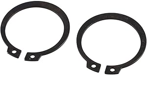 SOURCING MAP uxcell 2 Pcs Black Metal External Circlip Snap Ring for 34mm Axle Shaft