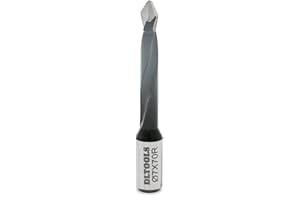 DL TOOLS DLTOOLS Carbide V Point Boring Bits Through-Hole Boring Bit with Right Hand Rotation for Wood (R Dia(7mm) x Long(70mm) x Sh(20mm)