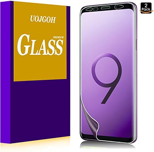 [2 Pack] Samsung Galaxy S9 Plus Screen Protector , UOJGOH Bubble Free Case Friendly 3D HD Clear Full Screen Coverage TPU Protector Film [Not Glass] for Samsung Galaxy S9 Plus