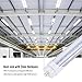 JOMITOP T8 8 Foot Led Tube Light 5000K Single Pin Base（Ballast Removal） 45W Replacement 100W, Single Pin FA8 Base Dual-Ended Power Daylight White Clear Cover, AC 85-265V 4 Pack