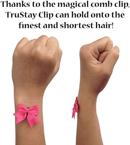 Trustay Clip Organza Baby Hair Bows Best No Slip Barrette For Fine Hair Pack 7 Pink White Light Yellow Buy Online At Best Price In Uae Amazon Ae