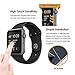 [2-Pack] Apple Watch serie 4 44MM Screen Protector, Huaiun [9H Hardness] [Anti-Scratches] [Anti-Fingerprint] Tempered Glass Screen Protector Film Compatible Watch serie 4 44MM [Black]
