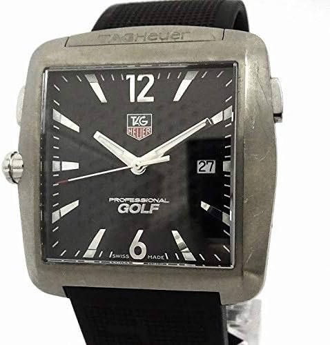 Amazon 中古 タグホイヤー メンズ腕時計 ゴルフウォッチ タイガーウッズ エディション クオーツ ブラック文字盤 Ss ラバーベルト シルバー ブラック Wae1111 メンズ腕時計 腕時計 通販
