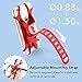 Universal Bike Phone Holder, Bicycle Handlebar Stroller Cell Phone Mount for iPhone 8 Plus 7 6S 5 SE Samsung Galaxy S8 S7 Note 6, 4 to 6 Inch Android Smartphone, Bike Tie Series - Red