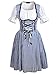 DJT Women's 3 Pcs Dirndl Serving Wench Bavarian Beer Girl Oktoberfest Adult Costume