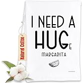 I Need A HUGe Margarita - Funny Kitchen Towels Decorative Dish Towels with Sayings, Funny Housewarming Kitchen Gifts - Multi-Use Cute Kitchen Towels - Funny Gifts for Women