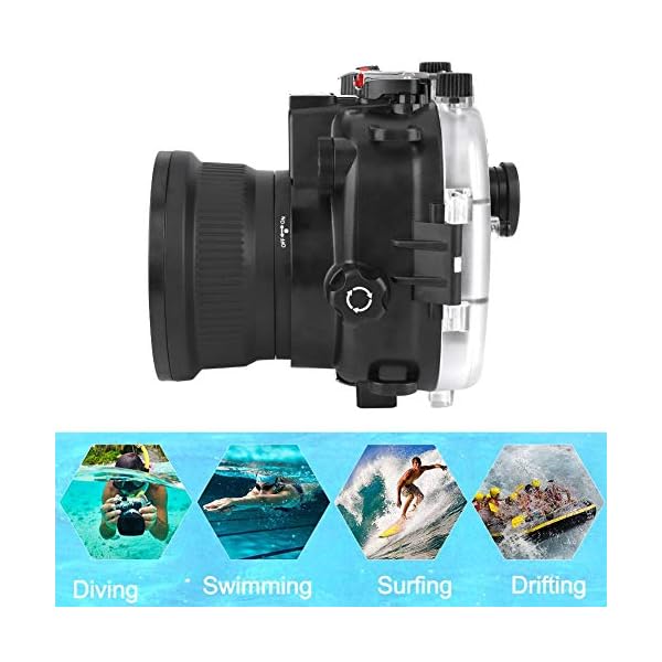 Vbestlife Unterwasserkamera Tauchen Gehäuse für Fuji X-T3,40M / 130ft wasserdichte spiegellose Kamera Gehäuse mit 16… – Bild 4