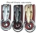 Liangery Belt Keychains Leather Key Holder Chains with Stainless Steel Double Rings for Men