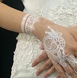 DaLin 6 Sheets Henna Body Paints Temporary Tattoos Stickers Lace Tattoo for Girls, Women Wedding Necklace, Bracelets Patterns