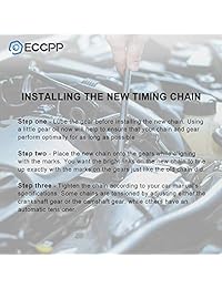 eccpp tk5028h Se adapta a 2002 2006 Kit de sincronización DOHC Chrysler Dodge V6 2.7l de cadena con tensor (engranaje de leva NGC)