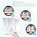 Jerrybox Trifold LED Makeup Mirror with Touch Screen, Natural LED Vanity Mirror, 180° Adjustable, Illuminating Folding Cosmetic Mirror (Free 5X Magnification Mirror)