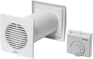 Ø 100mm Warmluft - Umlaufset Heiz-Spar-Set Lüfter Heizlüfter Wärmerückgewinnung Wärmetauscher Ventilator Ablüfter Warmluftverteilung mit Thermostat