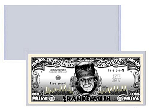 Frankenstein Million Dollar Bill - 10 Count with Bonus Clear Protector & Christopher Columbus Bill