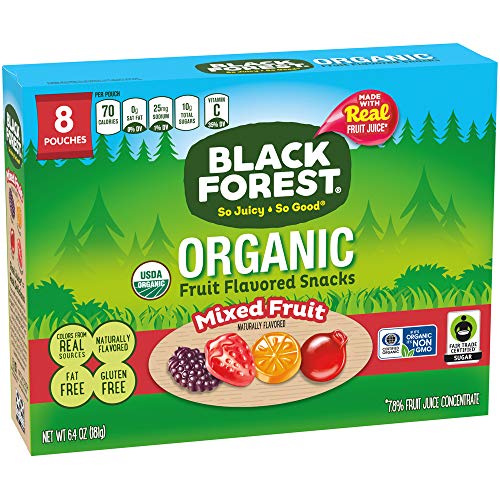 Black Forest Organic Fruit Snacks, Mixed Fruit, 0.8 Ounce (Pack of 64