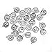 78 Pc Alphabet Letter Pendants, Silver Tone 12x15mm - DIY Crafts, Jewelry Making, Personalization Charms