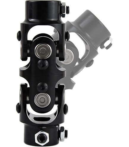 Street Rod Steering Shaft Kit - 22" 3/4" DD Shaft With 3 Black U-Joints & Heim Joint - View #2