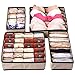 combocube Set of 4 Beige Foldable Underwear Drawer Organizer, Drawer Dividers, Storage Boxes, Closet Organizers, Under Bed Organizer