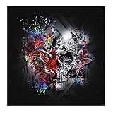 Halloween Tiger and Skull Diamond Painting - PigBoss 5D Full Drill Diamond Painting Kit Halloween Decor Art Gift Skull Diamond Embroidery Cross Stitch for Adult (11.8 x 11.8 inches)