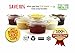 Gardo Meals 3 Compartment Food Containers with Airtight Lid and Sauce Cups, Bento Box, Lunch Box for Meal Prep, 21 Day Fix and Portion Control (Pack of 10)